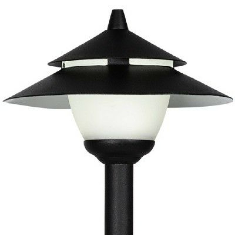 * | New John Timberland Pagoda Textured Black 8-Piece Led Landscape Path Light Set