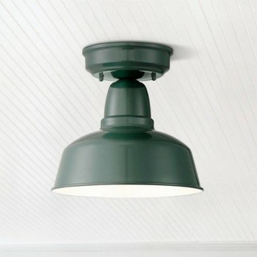 * | Hot Sale John Timberland Rustic Outdoor Ceiling Light Fixture Urban Barn Dark Green 10 1/4 For Exterior House Porch Patio