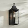 * | Best Reviews Of John Timberland Traditional Outdoor Wall Light Fixture Black Warm Gold 18 1/2 Clear Glass Panels For Exterior House Porch Patio