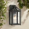 * | Coupon Franklin Iron Works Rustic Farmhouse Outdoor Wall Light Fixture Black 12 1/2 Clear Beveled Glass Exterior House Porch Patio Deck