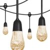 * | Wholesale 24Ct Cafe Outdoor String Lights Integrated Led Bulb Black Wire Enbrighten