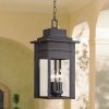 * | Top 10 Franklin Iron Works Outdoor Ceiling Light Hanging Lantern Black Specked Gray 17 1/2 Clear Glass For Exterior House Porch Patio