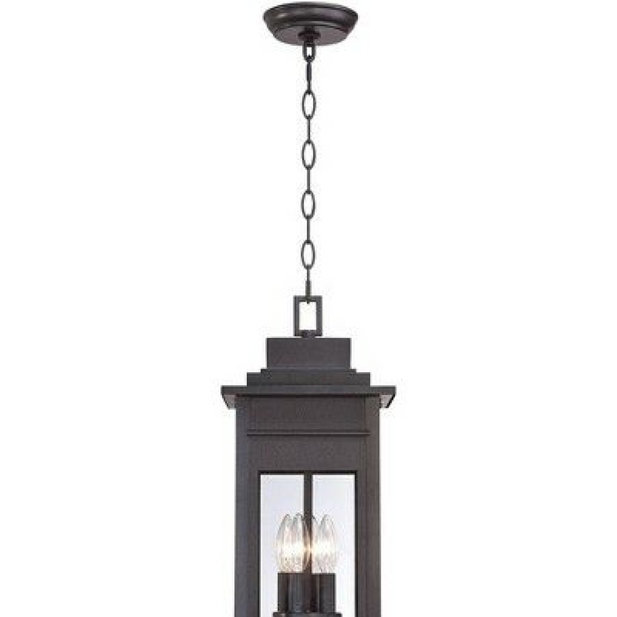 * | Top 10 Franklin Iron Works Outdoor Ceiling Light Hanging Lantern Black Specked Gray 17 1/2 Clear Glass For Exterior House Porch Patio