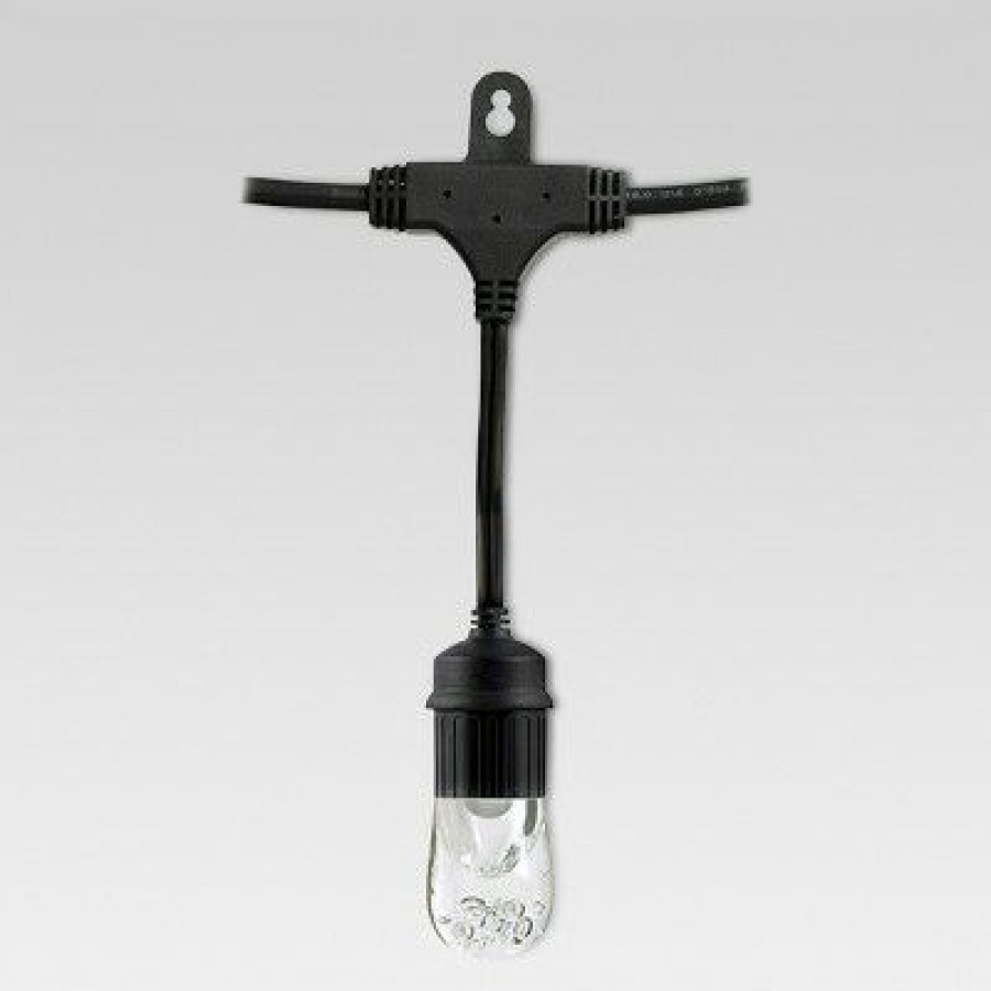 * | Top 10 24Ct Classic Cafe Outdoor String Lights Integrated Led Bulb Black Wire Enbrighten