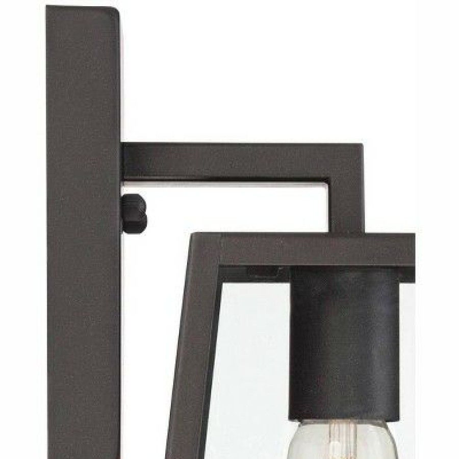 * | Promo John Timberland Modern Outdoor Wall Light Fixture Mystic Black 10 3/4 Clear Glass For Exterior House Porch Patio Deck