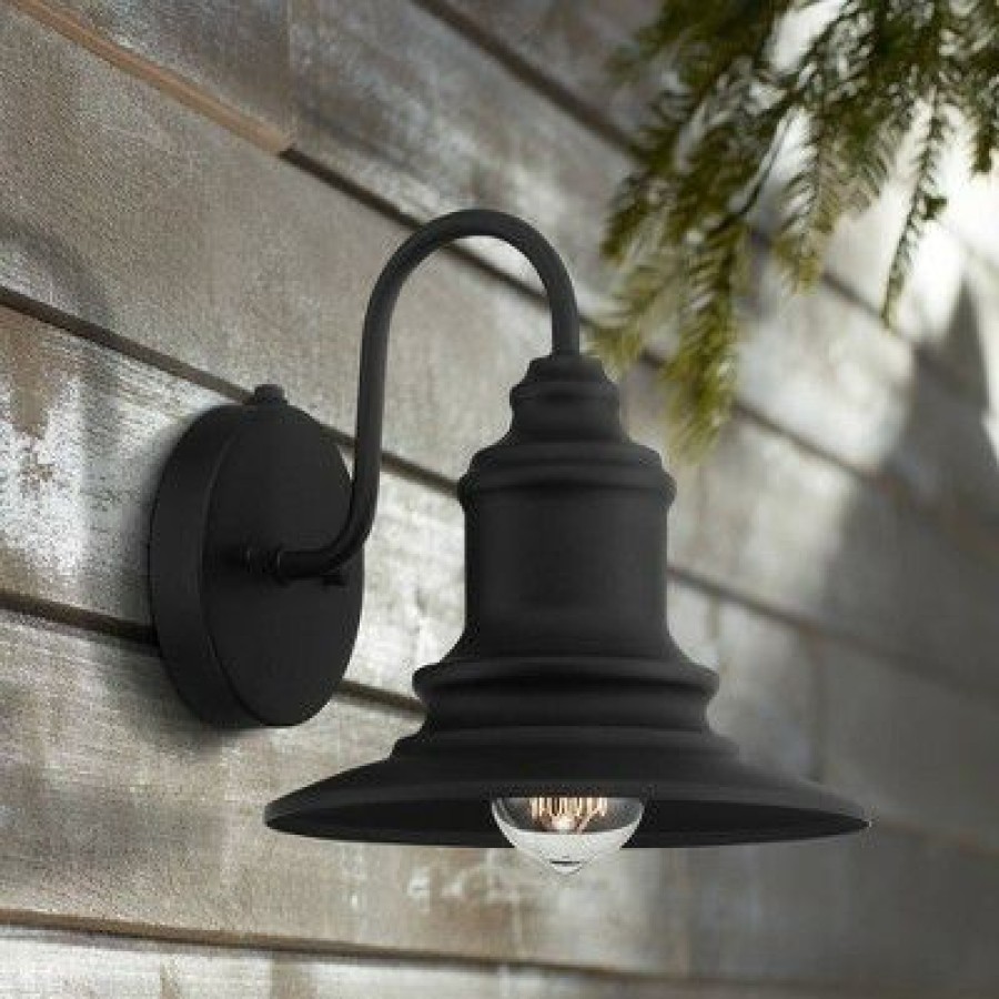 * | Best Reviews Of Possini Euro Design Modern Outdoor Barn Light Fixture Textured Black Dusk To Dawn 9 1/2 Exterior House Barn Porch Patio Outside