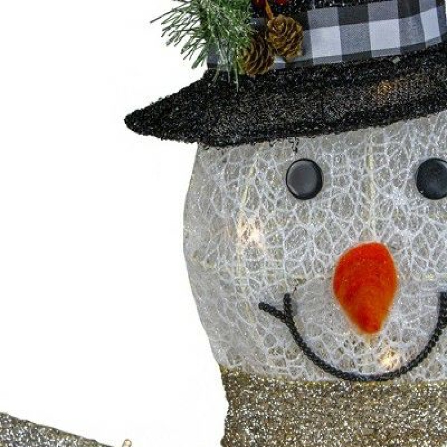 * | Hot Sale Northlight 49 White And Black Led Lighted Snowman With Top Hat Christmas Outdoor Decoration