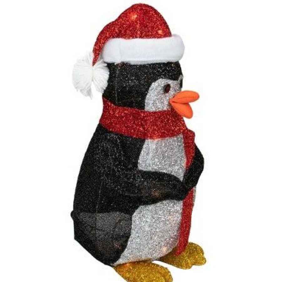 * | Coupon Northlight 19.5 White And Red Lighted Penguin With Santa Hat Outdoor Christmas Decoration