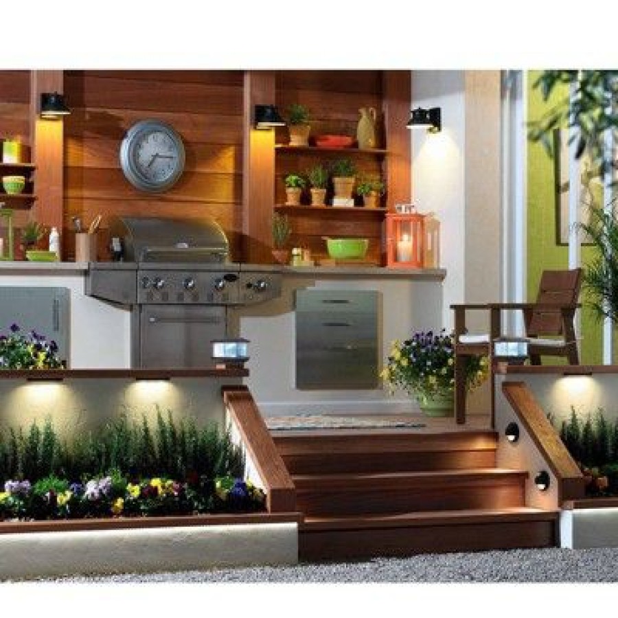 * | Budget Kichler 4 High Half Moon Bronze 3000K Led Deck Light