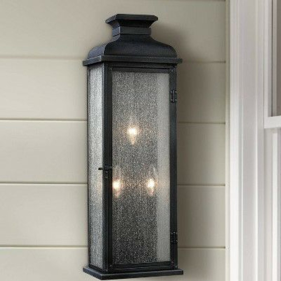 * | Promo Feiss Pediment 24 High Zinc 3-Light Outdoor Wall Light