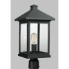 * | Outlet 1 Light Outdoor Post Mount Black Aurora Lighting