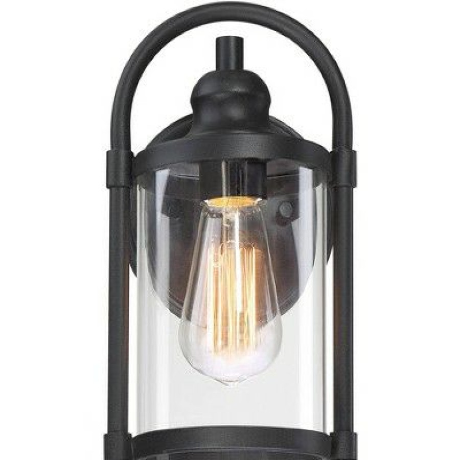 * | Wholesale John Timberland Modern Industrial Outdoor Wall Lights Fixtures Set Of 2 Black 10 1/4 Clear Glass For Exterior House Porch Patio