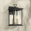 * | Buy Possini Euro Design Modern Outdoor Wall Light Fixture Black Gold 14 Clear Glass For Exterior House Porch Patio Deck