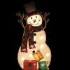 * | Outlet Northlight 31 Pre-Lit White And Black Snowman With Gifts Outdoor Christmas Decor