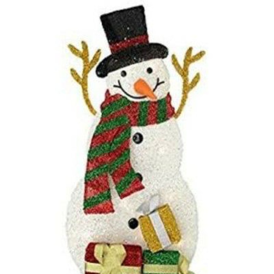 * | Outlet Northlight 31 Pre-Lit White And Black Snowman With Gifts Outdoor Christmas Decor