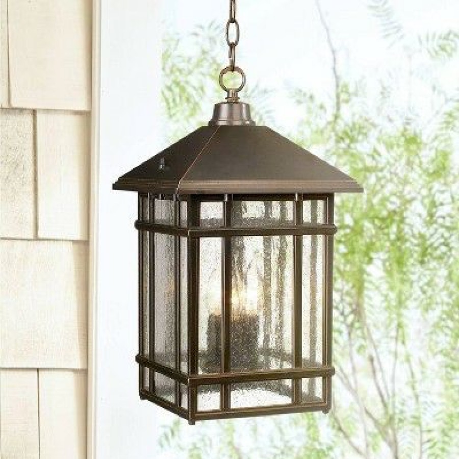 * | Best Deal Kathy Ireland Sierra 16 1/2 H Bronze Outdoor Hanging Light