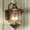 * | Cheapest Franklin Iron Works Industrial Rustic Outdoor Light Fixture Bronze 16 1/4 Clear Seedy Glass Lantern For Exterior House Porch