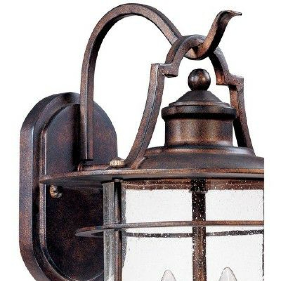 * | Cheapest Franklin Iron Works Industrial Rustic Outdoor Light Fixture Bronze 16 1/4 Clear Seedy Glass Lantern For Exterior House Porch