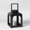 * | Promo Smith & Hawken 6.5" X 5" Aluminum Cast Metal Pillar Outdoor Lantern Black Smith & Hawken