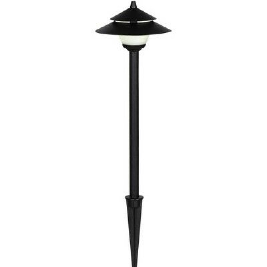 * | Best Deal John Timberland Pagoda Textured Black 8-Piece Led Path And Flood Light Set