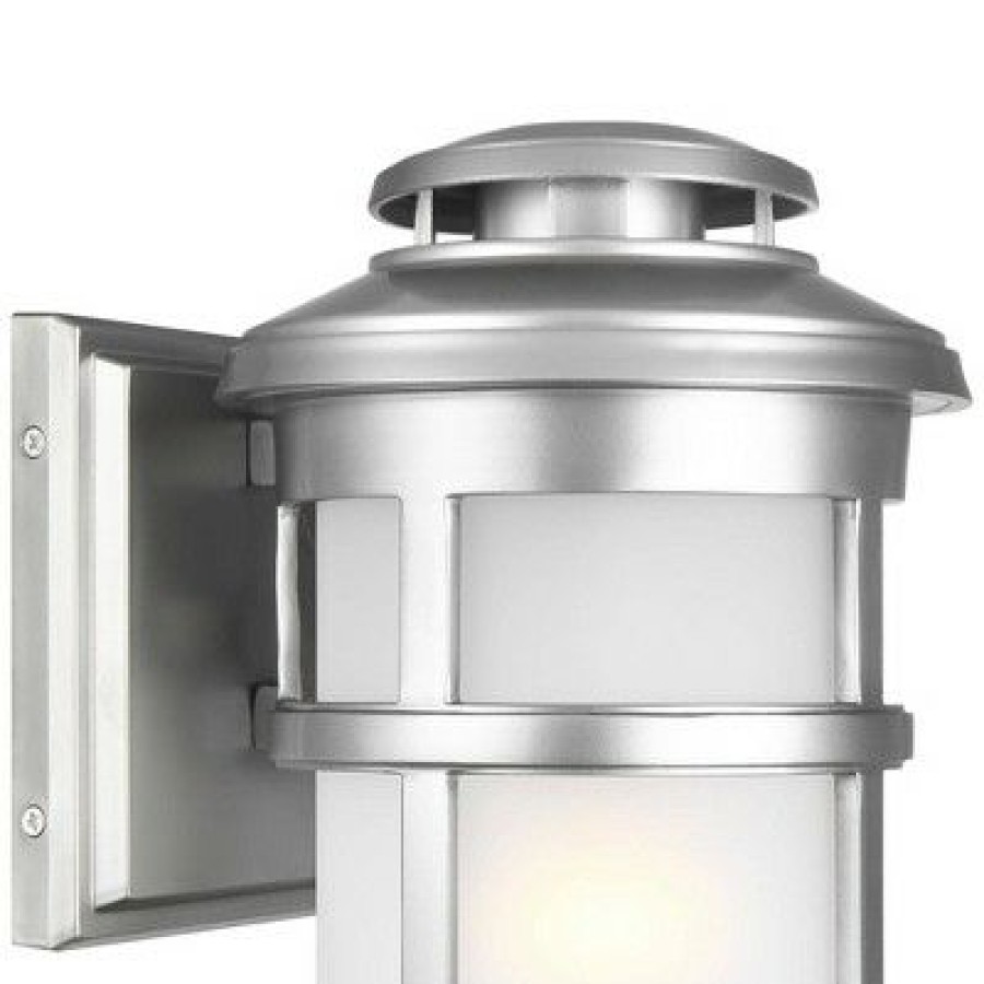 * | Hot Sale Feiss Newport 13 H Painted Brushed Steel Outdoor Wall Light