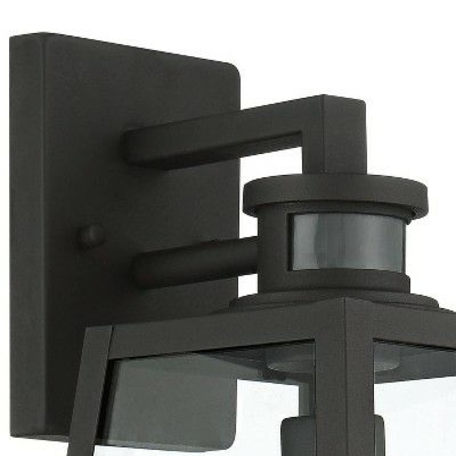 * | Cheap John Timberland Modern Industrial Outdoor Wall Light Fixture Black 14 3/4 Clear Glass Dusk To Dawn Motion Sensor For Porch Patio