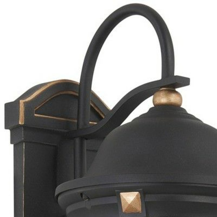 * | Best Reviews Of Minka Lavery Peale Street 28 H Sand Coal And Vermeil Gold Outdoor Wall Light