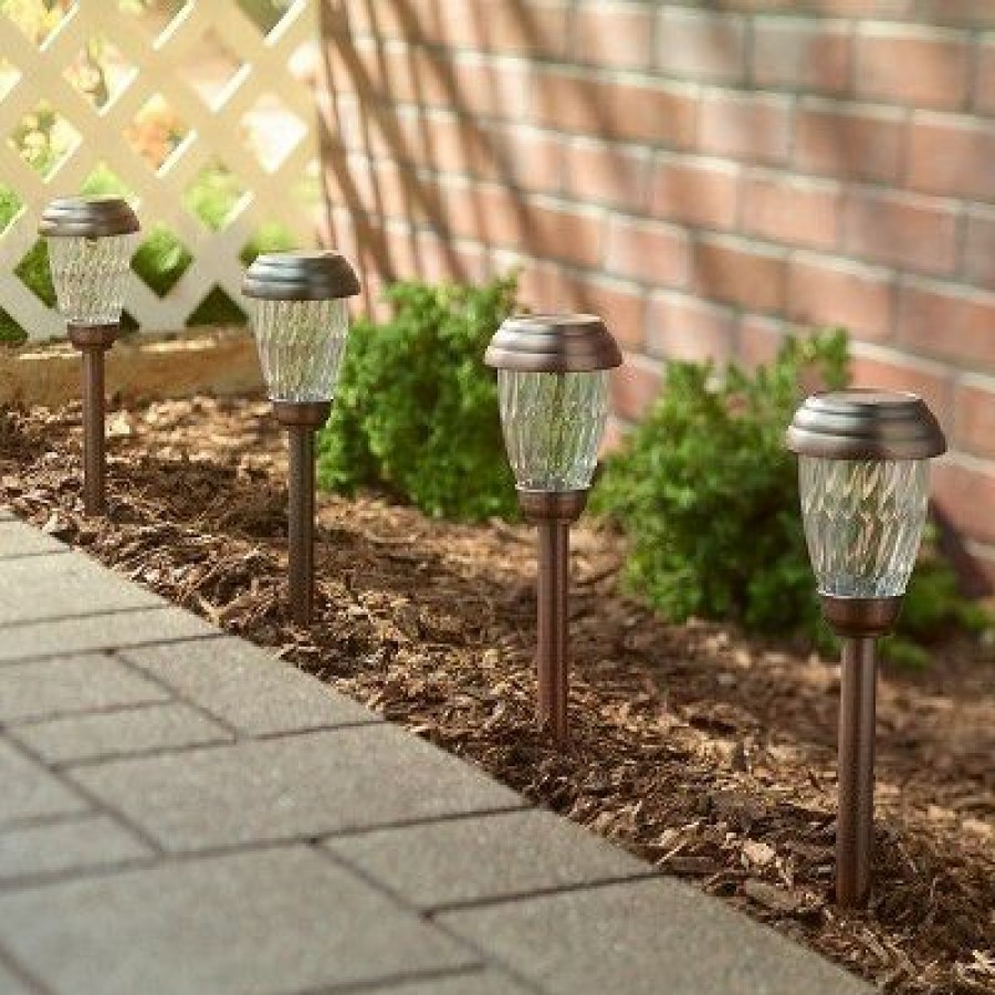 * | Hot Sale 6Pk Charleston Led Solar Lights Antique Bronze Smart Solar