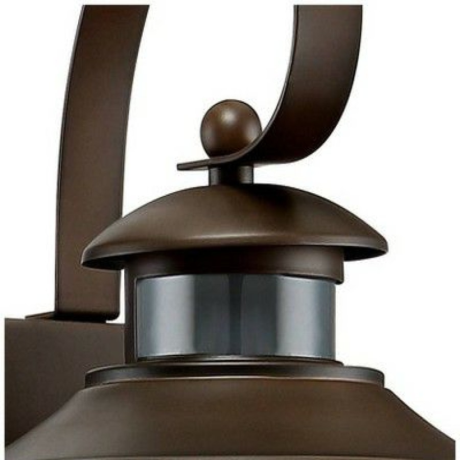 * | Promo John Timberland Coastal Outdoor Light Fixture Oiled Bronze 14 Seedy Glass Lantern Dusk To Dawn Motion Security Sensor For Exterior Porch