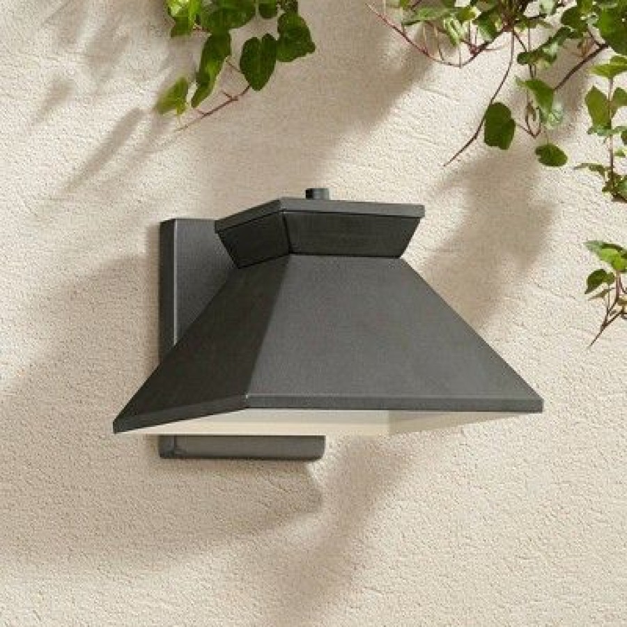 * | Hot Sale John Timberland Modern Outdoor Wall Light Fixture Led Black 6 1/4 Metal Shade For Exterior House Porch Patio Deck