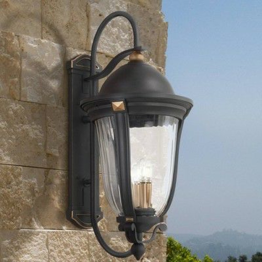 * | Top 10 Minka Lavery Peale Street 33 H Sand Coal And Vermeil Gold Outdoor Wall Light