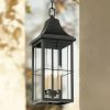 * | Hot Sale John Timberland Traditional Outdoor Hanging Light Fixture Black Warm Gold 24 3/4 Clear Glass Panels Exterior House Porch Patio