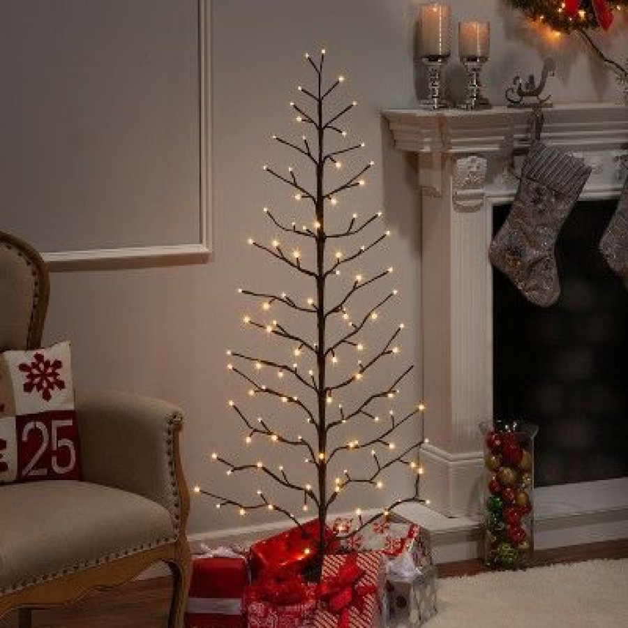 * | Coupon Everlasting Glow 5-Foot High Electric 2-D Brown Tree With Warm White Led Lights And Outdoor Adapter