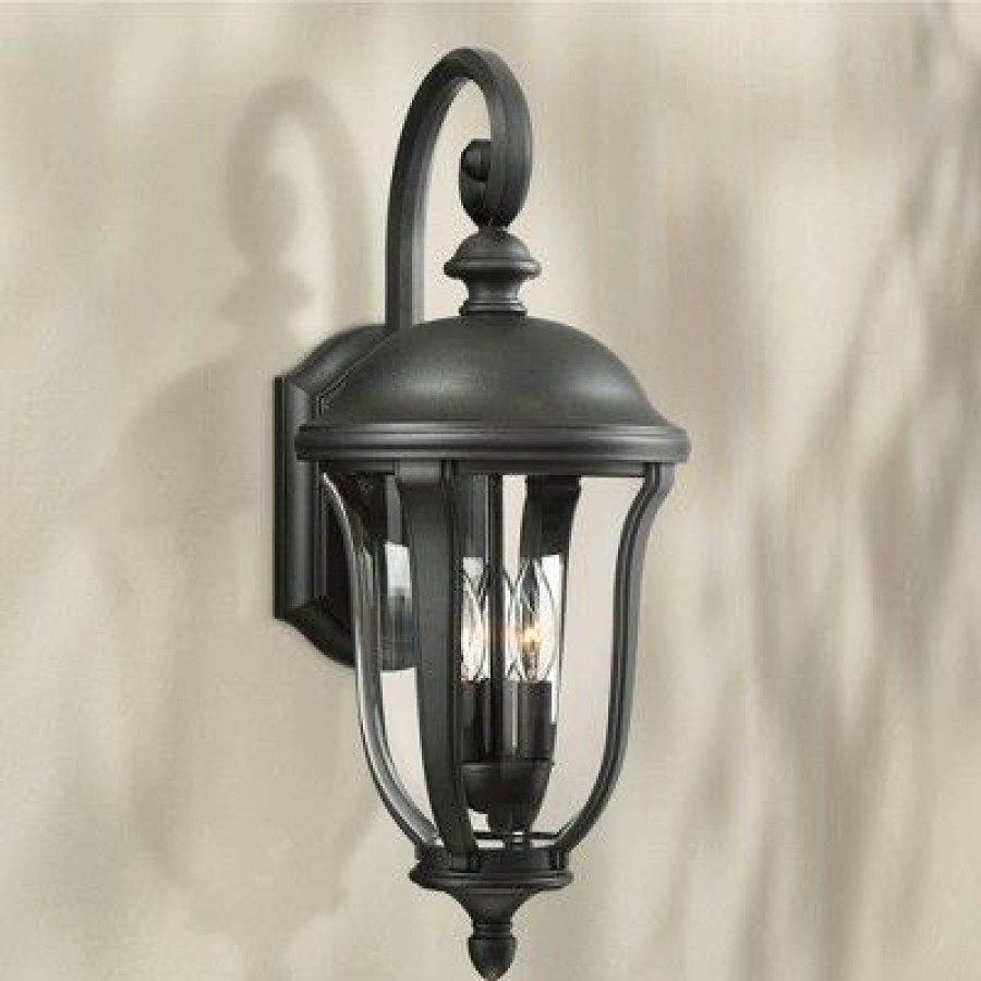 * | Wholesale John Timberland Traditional Outdoor Wall Light Fixture Black 22 1/4 Clear Glass Downbridge For Exterior House Porch Patio Deck