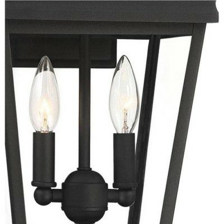 * | Outlet John Timberland Outdoor Wall Light Fixture Texturized Black Steel 16 1/2 Clear Glass Lantern For Exterior House Porch Patio