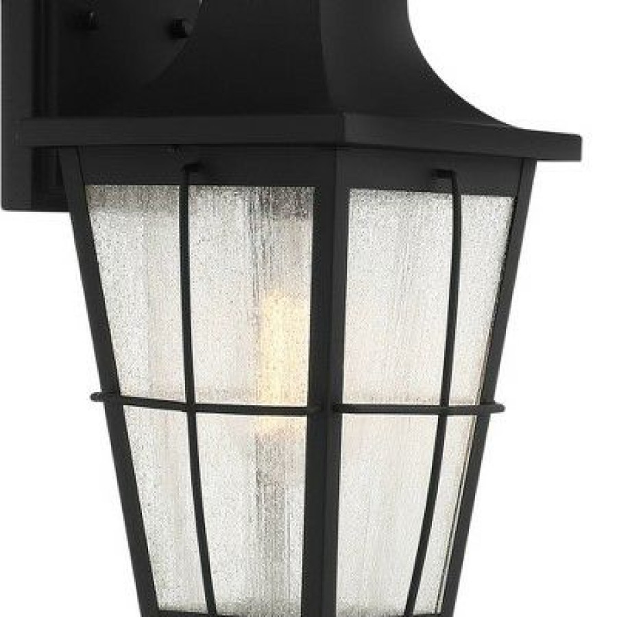 * | Brand New John Timberland Modern Outdoor Wall Light Fixture Matte Black 17 1/2 Clear Glass Exterior House Porch Patio Outside Deck Garage