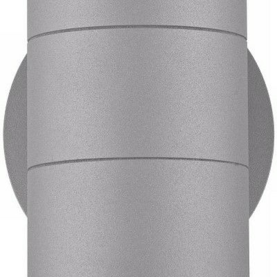 * | Budget Possini Euro Design Modern Outdoor Wall Sconce Fixture Silver 11 3/4 Tempered Glass Lens Up Down For Exterior House Porch Patio