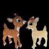 * | Outlet Northlight Set Of 2 Lighted Rudolph And Clarice Outdoor Christmas Decorations, 32