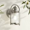 * | Discount John Timberland Farmhouse Outdoor Lantern Wall Light Fixture Brushed Nickel 10 1/4 Clear Glass Damp Rated For Exterior House