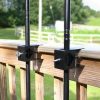 * | Outlet Sunnydaze Decor Sunnydaze Outdoor Easy-To-Install Metal Patio Balcony Deck Railing Torch Lantern Light Clamp Set 2Pk