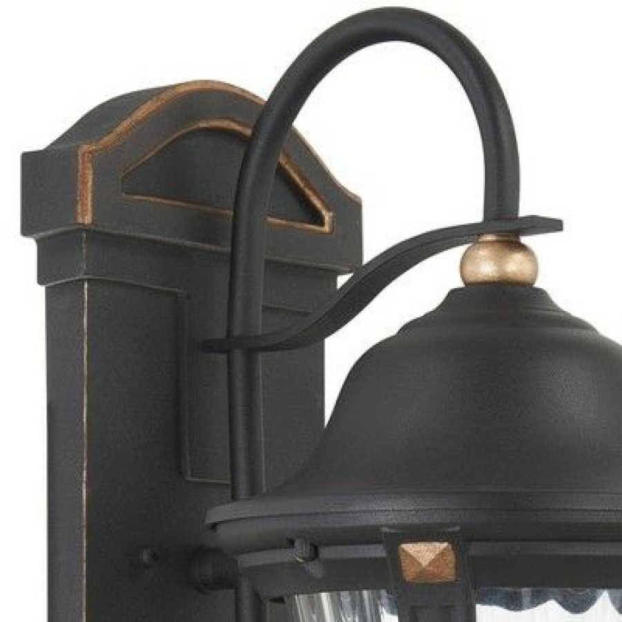 * | Best Sale Minka Lavery Peale Street 17 H Sand Coal And Vermeil Gold Outdoor Wall Light