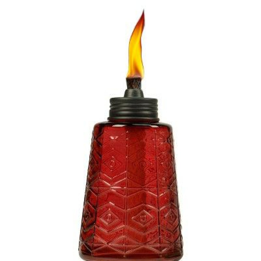 * | Cheapest 6 3Pk Molded Glass Table Torch Red/White/Blue Tiki