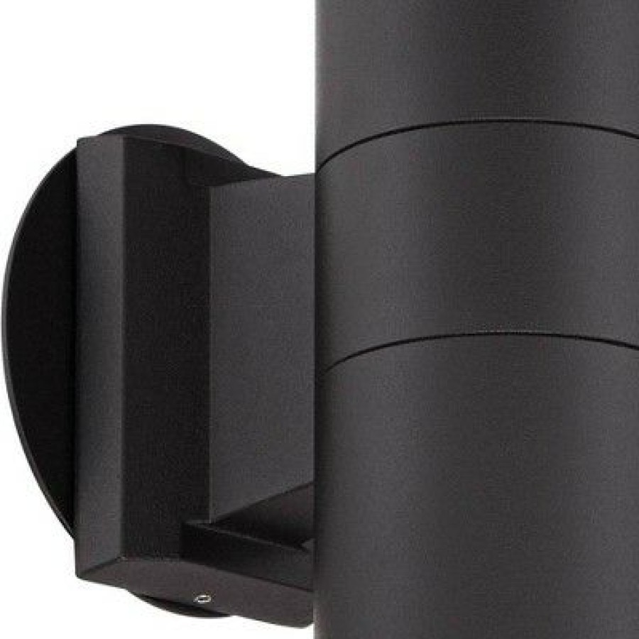 * | Brand New Possini Euro Design Modern Outdoor Wall Light Fixture Black 11 3/4 Cylinder Up Down Exterior House Porch Patio