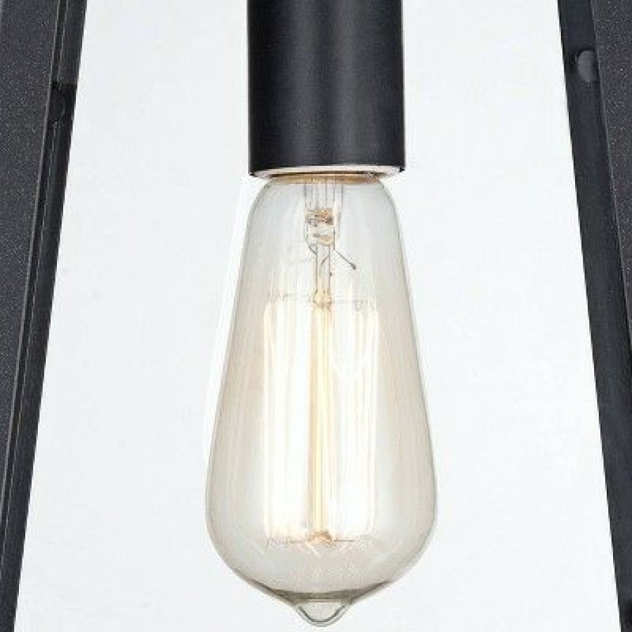 * | New John Timberland Industrial Outdoor Wall Light Fixtures Set Of 2 Mystic Black 13 Clear Glass Edison Bulb For House Porch Patio