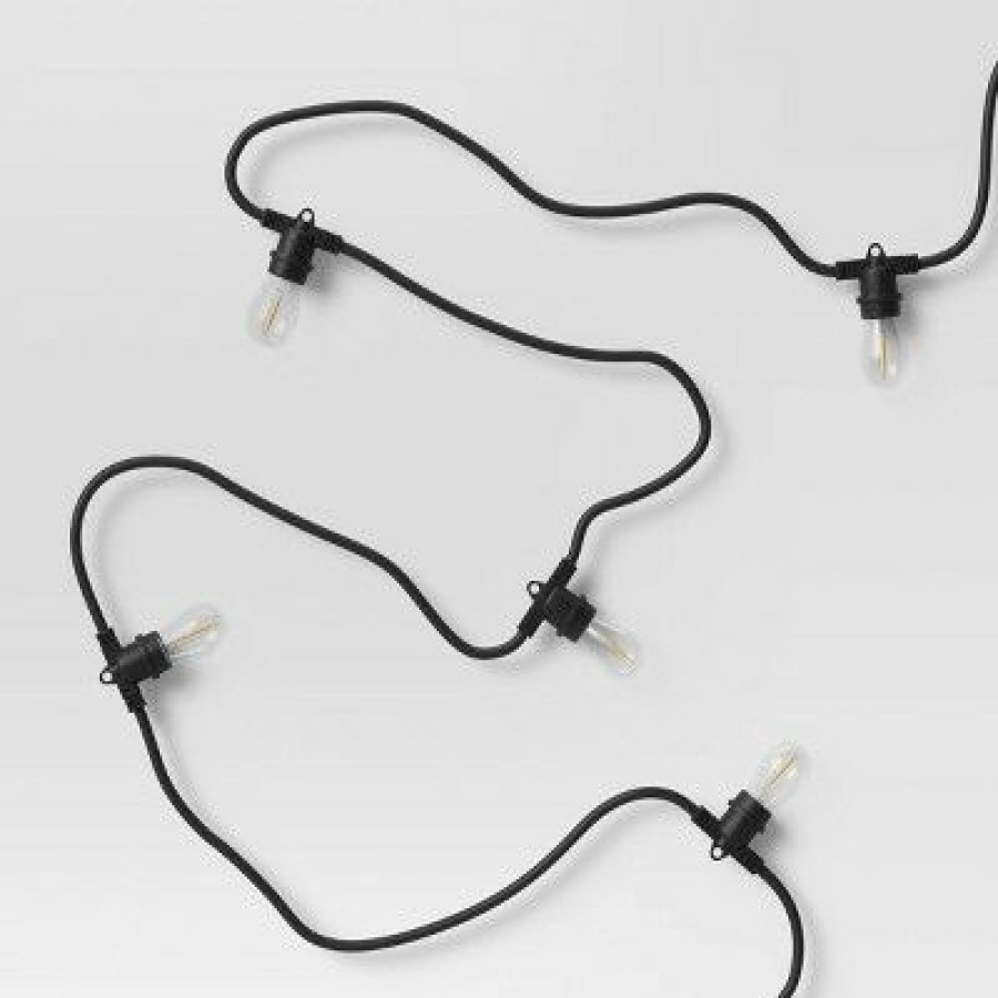 * | Brand New Smith & Hawken 10Ct Led Outdoor Non- Drop String Lights Black Smith & Hawken