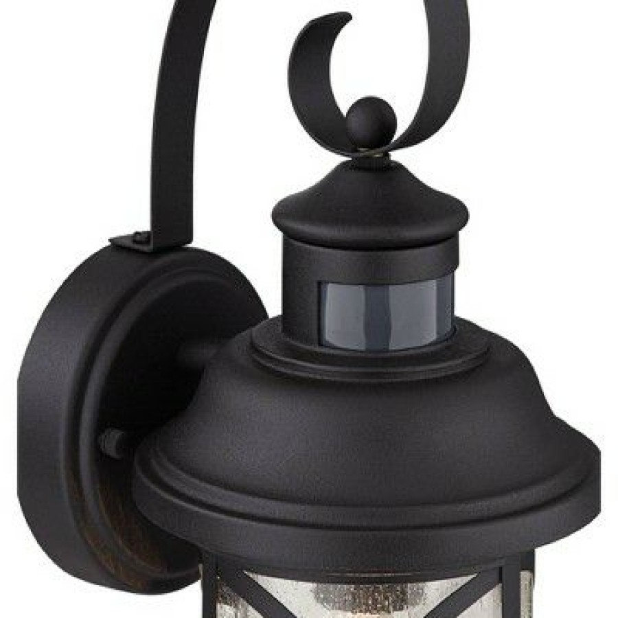 * | Best Deal John Timberland Industrial Farmhouse Outdoor Wall Light Fixtures Set Of 2 Black 15 1/2 Glass Dusk To Dawn Motion Sensor Exterior