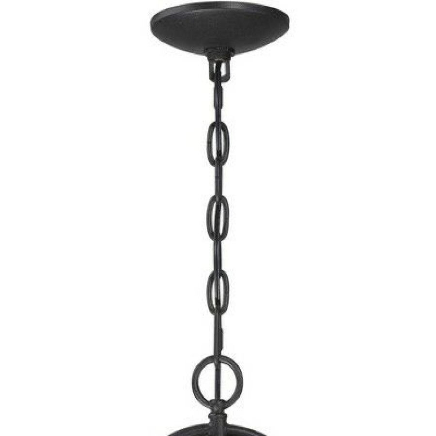 * | Deals John Timberland Modern Outdoor Ceiling Light Hanging Black 15 Cylindrical Glass For Exterior House Porch Patio Deck