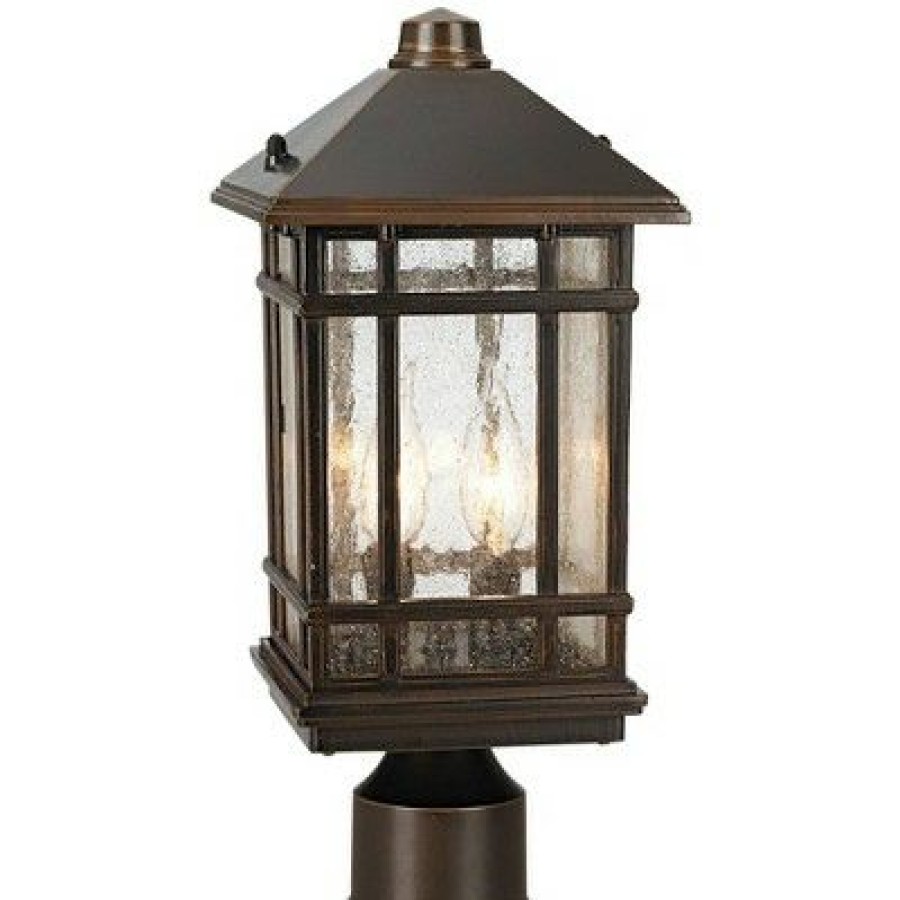 * | Deals Kathy Ireland J Du J Sierra Craftsman 14 High Outdoor Post Mount Light