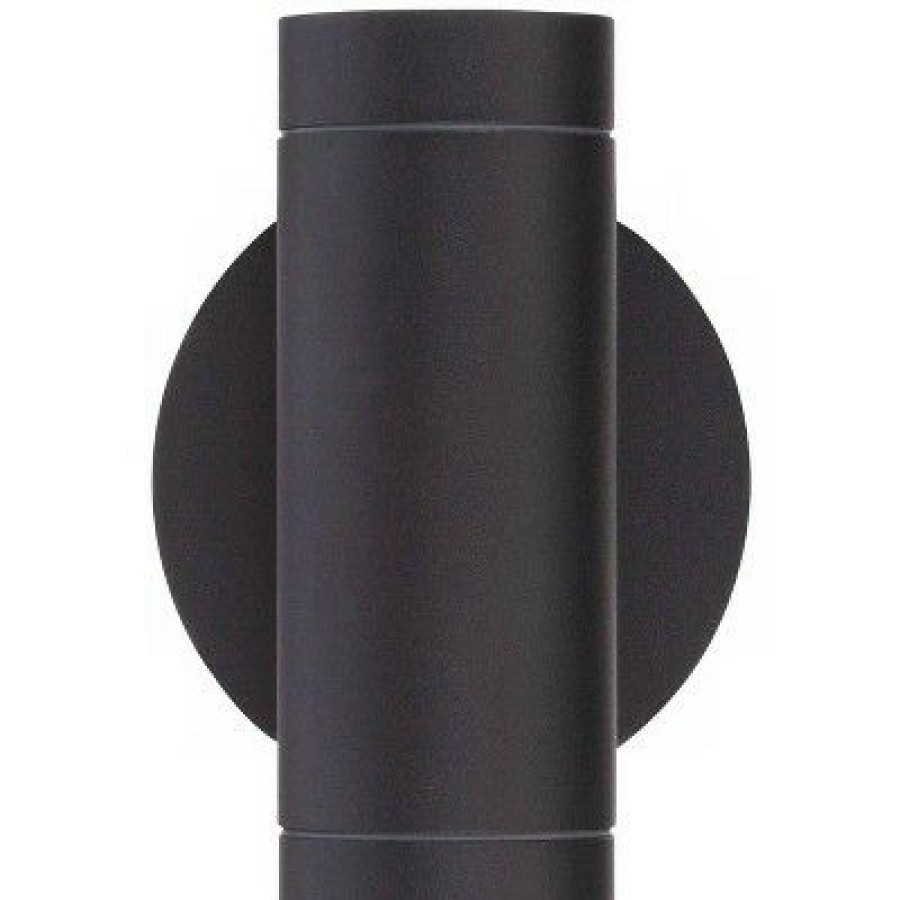 * | Wholesale Possini Euro Design Modern Outdoor Wall Light Fixture Matte Black Cylinder 6 1/2 Tempered Glass Lens Up Down For Exterior House