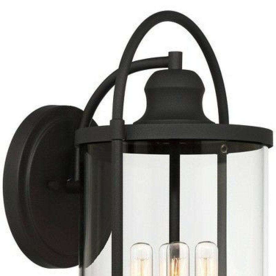 * | Wholesale John Timberland Farmhouse Outdoor Wall Light Fixture Black Brass 17 Clear Glass For Exterior House Porch Patio Outside Entryway